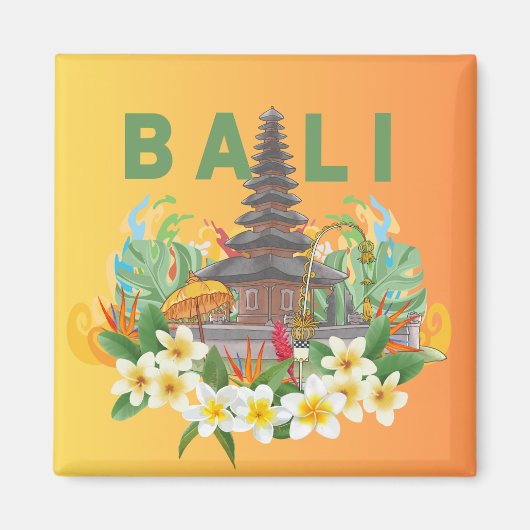 "Souvenirs captivants : Magnets de Bali artisanaux (Devant)