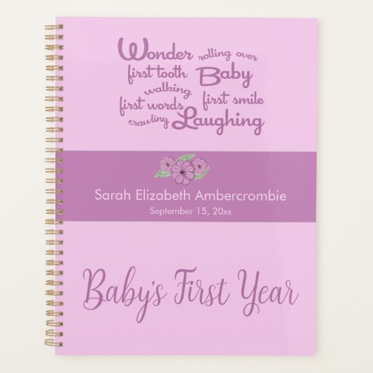 Souvenirs de première année pour bébé fille (Devant)