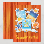 Souvenirs de vacances, invitation (Devant / Derrière)