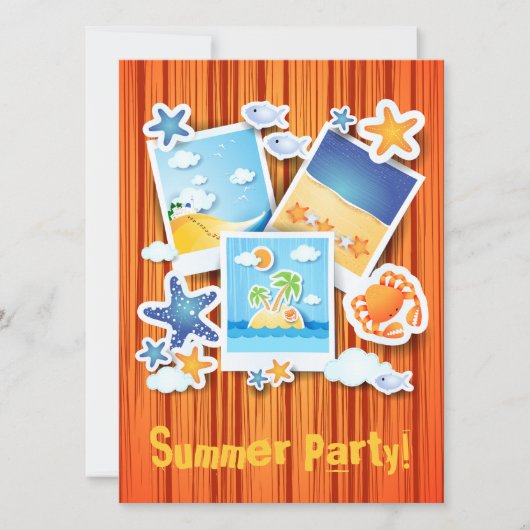 Souvenirs de vacances, invitation (Devant)