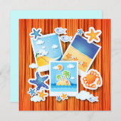 Souvenirs de vacances, invitation (Devant / Derrière)