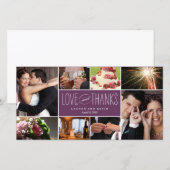 Souvenirs doux Mariage Merci Carte photo (Devant / Derrière)