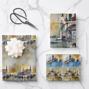 Souvenirs du set de papier cadeau d'Istanbul