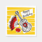 Souvenirs espagnols serviette en papier d'annivers (Devant)