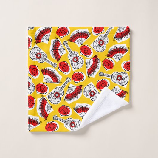 Souvenirs espagnols tissu multi-face (Gant de toilette)