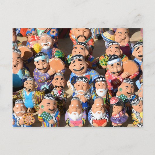 Souvenirs in Oezbekistan Briefkaart (Voorkant)