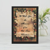 Souvenirs rustiques Vieux temps Noël Carte de vaca (Debout devant)