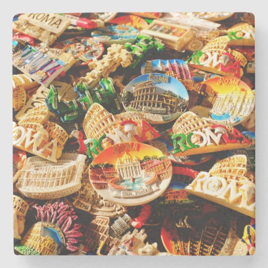 Souvenirs uit Rome Stenen Onderzetter (Voorkant)
