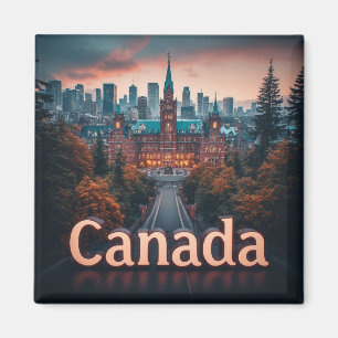 Souvernir van mijlpaal in Canada voor ontdekkingsr Magneet