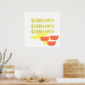 souvlaki grieks eten schilderen kunst poster (Keuken)