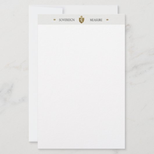 SOVEREIGN MEASURE 便箋 BRIEFPAPIER (Voorkant)