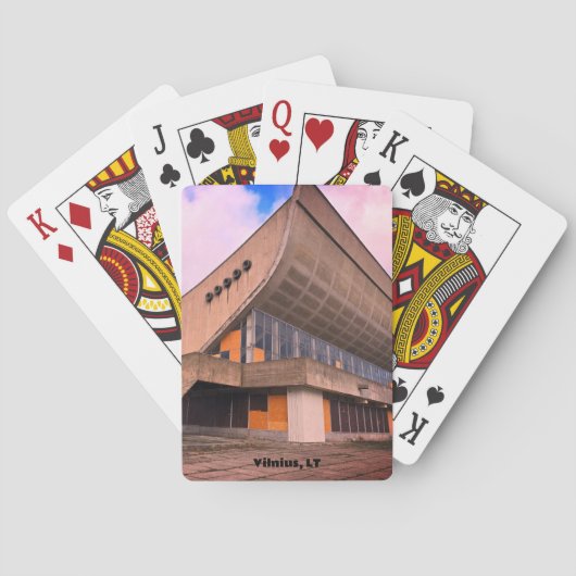 Soviet Modernist Architecture - Vilnius, Lithuania Pokerkaarten (Achterkant)