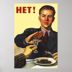 Soviet "No To Alcohol" Poster