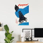 Soviet Propaganda Poster By the root Anti-USA Cold (Bureau à domicile)