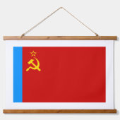 Soviet Russia Flag, USSR, CCCP, Communism, Lenin Hangend Wandkleed (Voorkant)