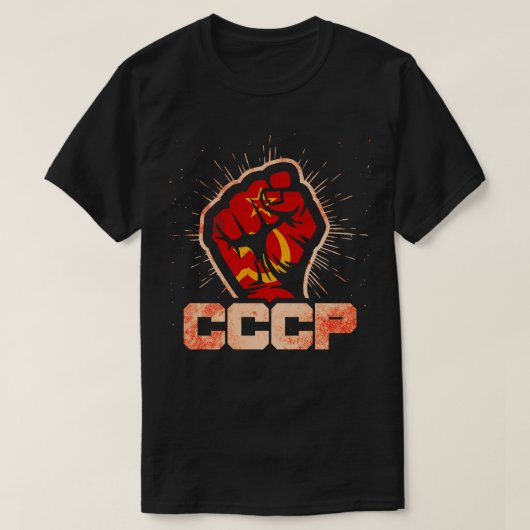 Soviet Union CCCP USSR Communism Fist Hammer Sickl T-shirt (Design voorkant)