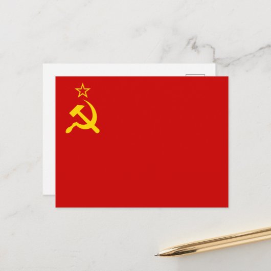 Soviet Union Flag, USSR, CCCP, Communism, Lenin Briefkaart (Voorkant / Achterkant in situ)