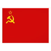 Soviet Union Flag, USSR, CCCP, Communism, Lenin Foto Afdruk (Voorkant)