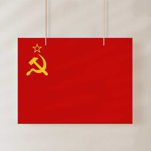 Soviet Union Flag, USSR, CCCP, Communism, Lenin Poster