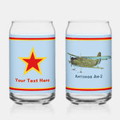 Sovjet Antonov An-2 Biplane Blikvorm Glas (Achterkant)