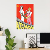 Sovjet Arabische Vriendschaps Poster – Oude Propag (Thuiskantoor)