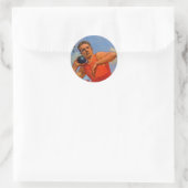 Sovjet Athletic Propaganda Ronde Sticker (Tas)