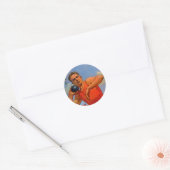 Sovjet Athletic Propaganda Ronde Sticker (Envelop)