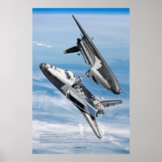 Sovjet Buran Spaceshuttle rendez-vous poster (Voorkant)