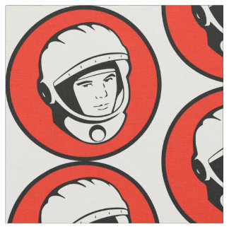 Sovjet Cosmonaut Cotton Fabric Stof