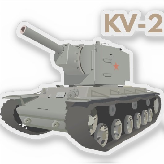 Sovjet KV-2 Tank Sticker (Voorkant)