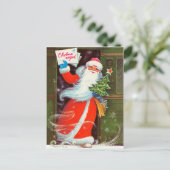 Sovjet-nieuwjaarsbijeenkomst met de kerstman Briefkaart (Staand voorkant)