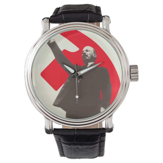 Sovjet Propaganda Lenin  Horloge (Voorkant)