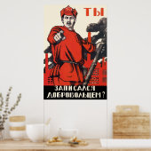 Sovjet Propaganda Poster - Ben je opgenomen? (Keuken)