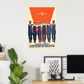 Sovjet Propaganda Poster – Teamwerk & Respect (Thuiskantoor)