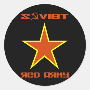 Sovjet Red Army Star 2 Ronde Sticker