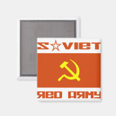 Sovjet-Rode Leger Hammer & Sickle Magneet (Voorkant / Achterkant)