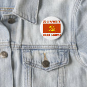 Sovjet-Rode Leger Hammer & Sickle Ronde Button 5,7 Cm (In situ)
