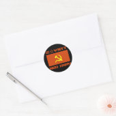 Sovjet-Rode Leger Hammer & Sickle Ronde Sticker (Envelop)