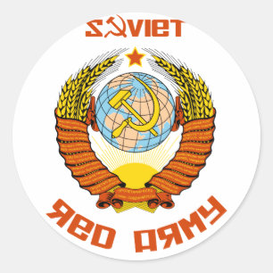 Sovjet Rode Leger Wapen Ronde Sticker