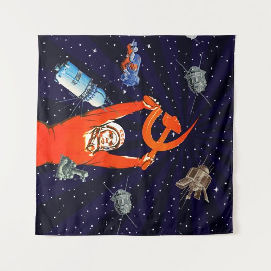 Sovjet-ruimtekunst Wandkleed (Voorkant (horizontaal))