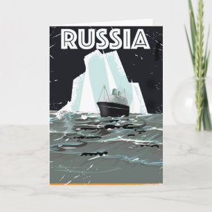 Sovjet-Rusland Arctische Reisposter Feestdagen Kaart