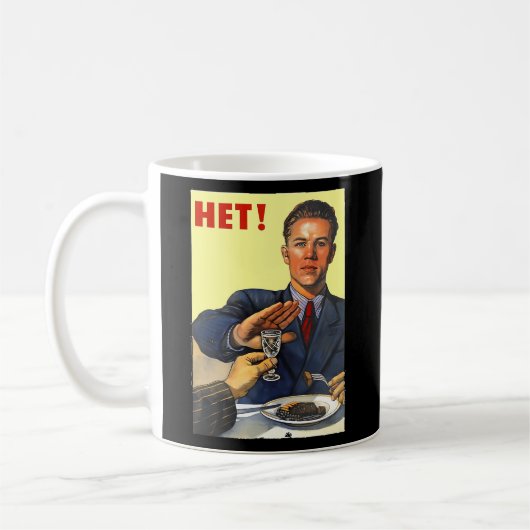 Sovjet Russische Sovjet-Unie Propaganda Geen Alcoh Koffiemok (Links)