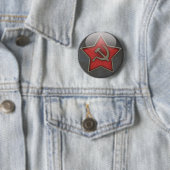 Sovjet Star Hammer en Sickle Ronde Button 5,7 Cm (In situ)