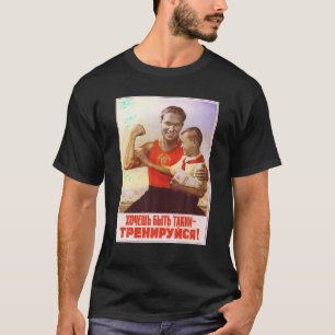 Sovjet-tijdperk USSR Workout Fitness Retro Funn T-shirt