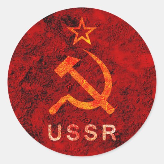 Sovjet-Unie Ronde Sticker (Voorkant)