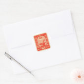 Sovjet-Unie ~ USSR ~ CCCP ~ Postzegel Ronde Sticker (Envelop)