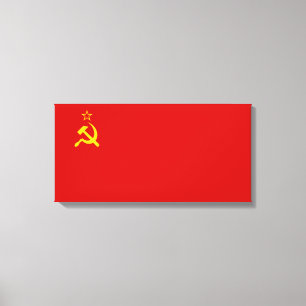 Sovjet-Unie (USSR) (communistische hamer en sikkel Canvas Afdruk