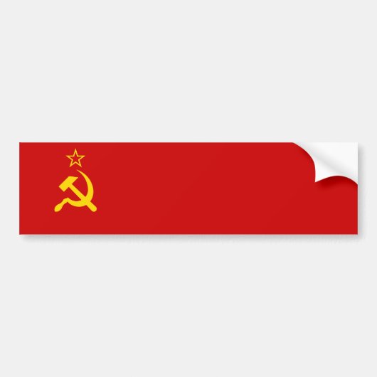 Sovjet-Unie Vlag Communistisch Sikkel en Hammer Bumpersticker (Voorkant)