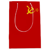 Sovjet-Unie Vlag Communistisch Sikkel en Hammer Medium Cadeauzakje (Voorkant)