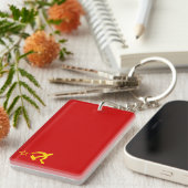 Sovjet-Unie Vlag Communistisch Sikkel en Hammer Sleutelhanger (Voorkant Rechts)